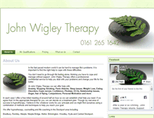 Tablet Screenshot of johnwigleytherapy.co.uk